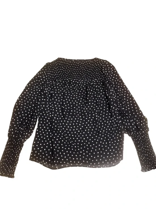 Kate spade Black Heart-Print Long Sleeve Blouse - Women - Picture 2 of 4